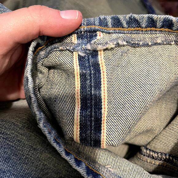 Axels Premium Denim Jeans Mens 33x34 Tag *31x29 Actual Sz Fade Selvedge Vail - Picture 15 of 15